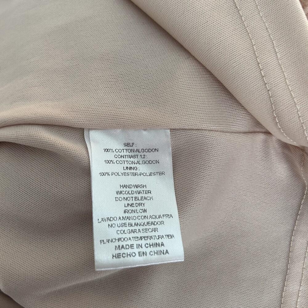 &Merci Blouse Size Large Tricolor Ruffled Blouse Southern Preppy Boho Colorblock - Picture 11 of 11